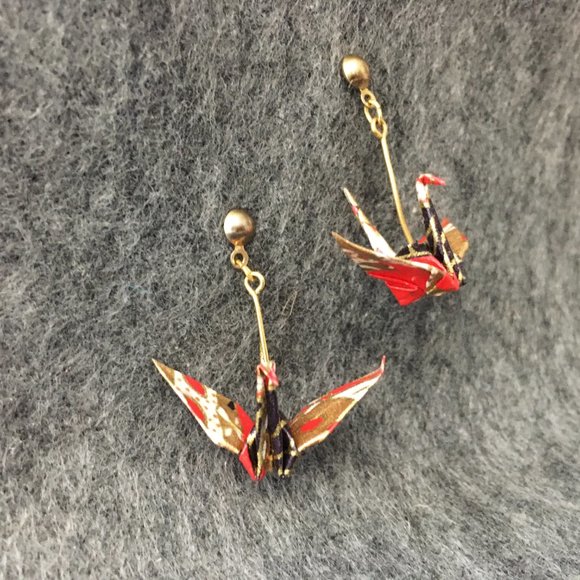 Paper Crane Earrings - Picture 5 of 7
